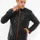 Leonardo Black Leather Jacket Men Jeyka
