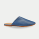Carey Blue Leather Mule Shoes