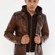 Luca Brown Leather Jacket Men