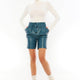 Norma Blue Leather Shorts Women
