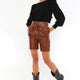 Norma Tan Leather Shorts Women