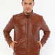 Tom Tan Leather Jacket Men Jeyka