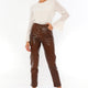 Joel Chestnut Leather Pants Women