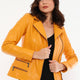 Rina Yellow Leather Jacket Women Jeyka