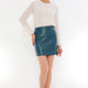 Bellatrix Blue Leather Skirt Women Jeyka