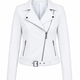 Stefania White Leather Jacket Women Jeyka