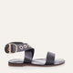 Alessandra Genuine Leather Women Sandals Black