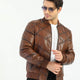 Taranto Brown Leather Jacket Men