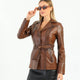 Esta Brown Leather Jacket