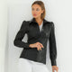 Hazel Black Leather Shirt