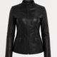 Sonia Black Leather Jacket Women Jeyka