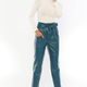Soho Blue Leather Pants Women