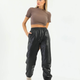 Gwen Black Leather Pants Women