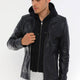Luca Navy Blue Leather Jacket Men