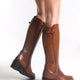 Fano Genuine Knee High Leather Tan Boots