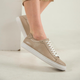 Aire Genuine Leather Women Sneakers Beige