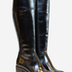 Vittoria Genuine Knee High Leather Black Boots