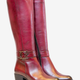 Varese Genuine Knee High Leather Maroon Boots