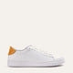 Aire Genuine Leather Women Sneakers White & Orange