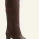 Manon Genuine Knee High Leather Chocolate Boots