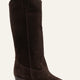 Lily Genuine Leather Suede Chocolate Boots