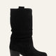 Skylar Genuine Leather Suede Black Boots