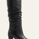 Audrey Genuine Knee High Leather Black Boots