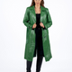 Agatha Green Leather Trench Coat Women