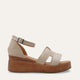Camellia Genuine Leather Women Sandals Beige