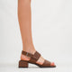 Perla Genuine Leather Brown Shoes