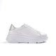 Amores Genuine Leather Women Sneakers White & Silver