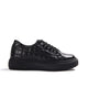 Cecilia Genuine Leather Women Sneakers Black