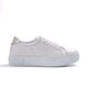Bily Genuine Leather Women Sneakers Silver