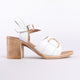 Dalia Violeta Genuine Leather Women Sandals White
