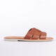 Begonia Genuine Leather Women Sandals Tan