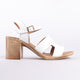 Violeta Genuine Leather Women Sandals White