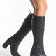 Pisa Genuine Knee High Leather Black Boots