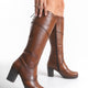 Pisa Genuine Knee High Leather Tan Boots