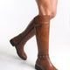 Vinalia Genuine Knee High Leather Tan Boots