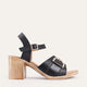 Dalia Violeta Genuine Leather Women Sandals Black