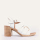 Dalia Violeta Genuine Leather Women Sandals White