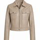 Astrid Beige Leather Jacket Women