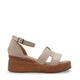 Camellia Genuine Leather Women Sandals Beige
