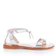 Electra Genuine Leather Women Sandals Silver
