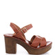 Edda Genuine Leather Women Sandals Tan
