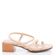 Carina Genuine Leather Women Sandals Beige