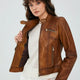 Kiely Camel Genuine Leather Jacket