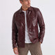 Rafael Burgundy Leather Jacket Men Jeyka