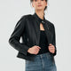 Kiely Black Leather Jacket Women Jeyka