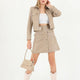 Astrid Beige Leather Jacket Women